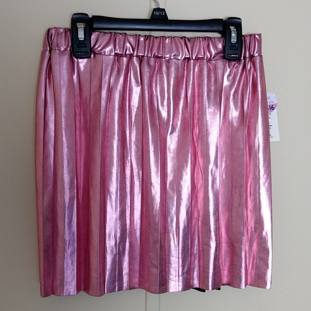 Colorful Planet Metallic Pink Skirt